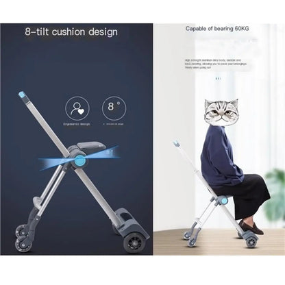 Luggage with Spinner Wheels with Child Seat Design