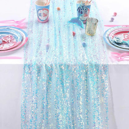 Iridescent Sparkle Sequin Table Runner