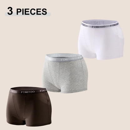 FINETOO Women’s High-Rise Seamless Cotton Boyshort Panties (3-Pack)