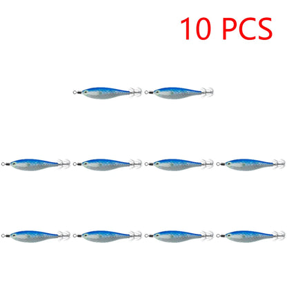 Luminous 80mm Squid Jig Hook Fishing Lures (Artificial Hard Bait)