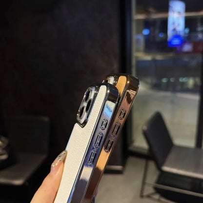 Electroplated Lychee Grain Phone Case