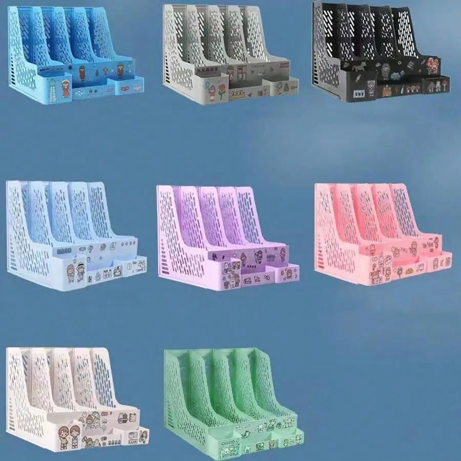 Multi-color File Storage & Organizer Rack