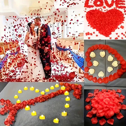 100-10000Pcs Colorful Artificial Rose Petals