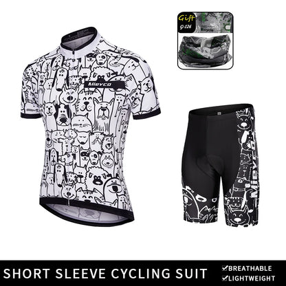 Men’s Short Sleeve Triathlon Skinsuit – Quick-Dry One-Piece Cycling, Running & Swimming Suit