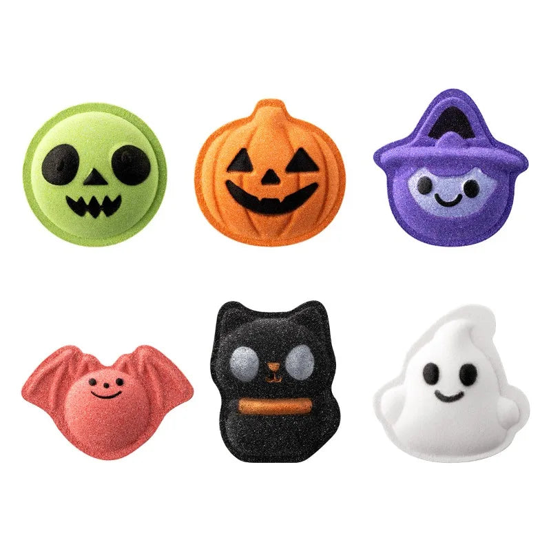 Halloween Bath Bombs Gift Set – Pumpkin, Black Cat & Ghost Fizzies