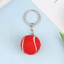 Tennis Ball Metal Keychain