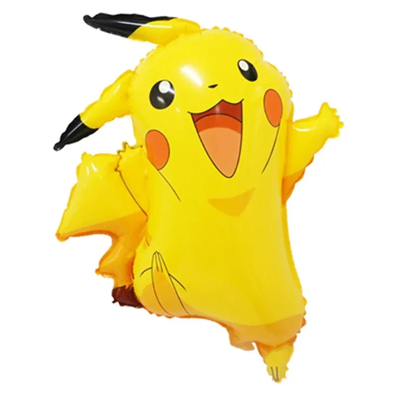 Pokemon Pikachu Theme Aluminum Foil Balloons Set, Anime Birthday Party Decoration Props