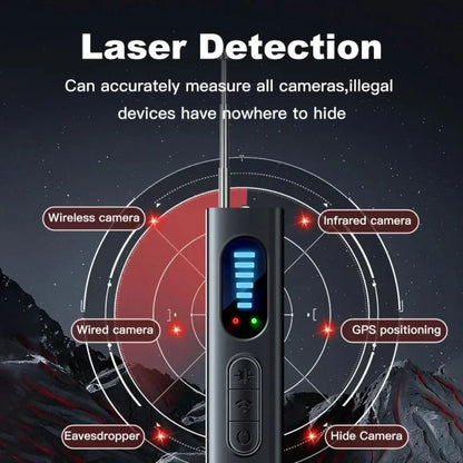 Anti-Spy Hidden Camera & Bug Detector – Portable RF Signal Scanner & Infrared GPS Tracker Finder