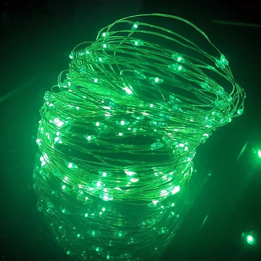 USB LED Copper Wire Fairy String Lights – 8-Mode Holiday & Party Garland