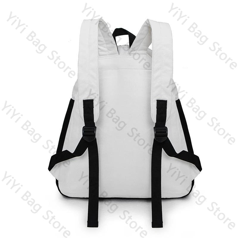 Funny Panda Pattern Casual Canvas Schoolbag & Computer Backpack
