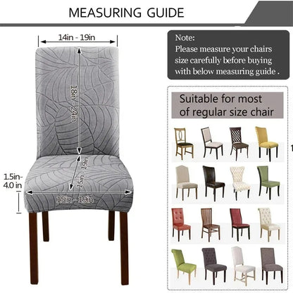 Stretch Jacquard Dining Chair Covers – Universal Spandex Slipcover Seat Protector