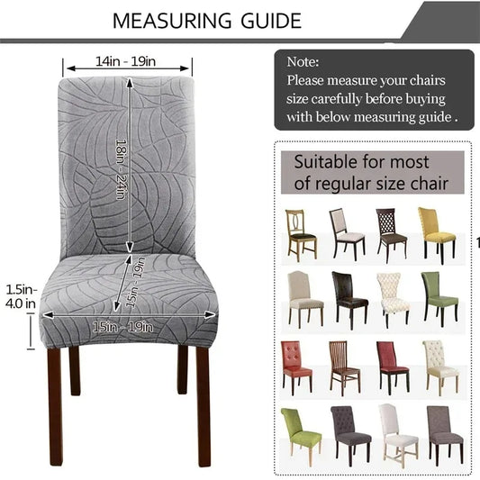 Stretch Jacquard Dining Chair Covers – Universal Spandex Slipcover Seat Protector