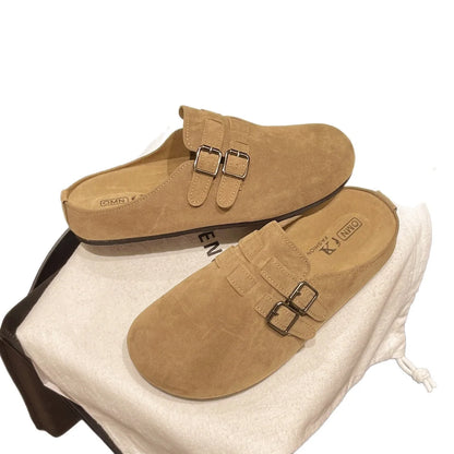 Crestar Unisex Faux Suede Cork Footbed Clogs & Mules