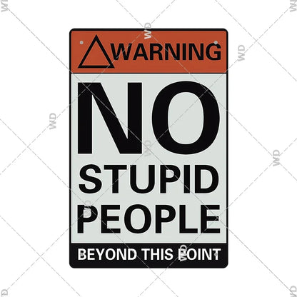 Warning Tin Sign - Vintage Private Property & Security Wall Plaque