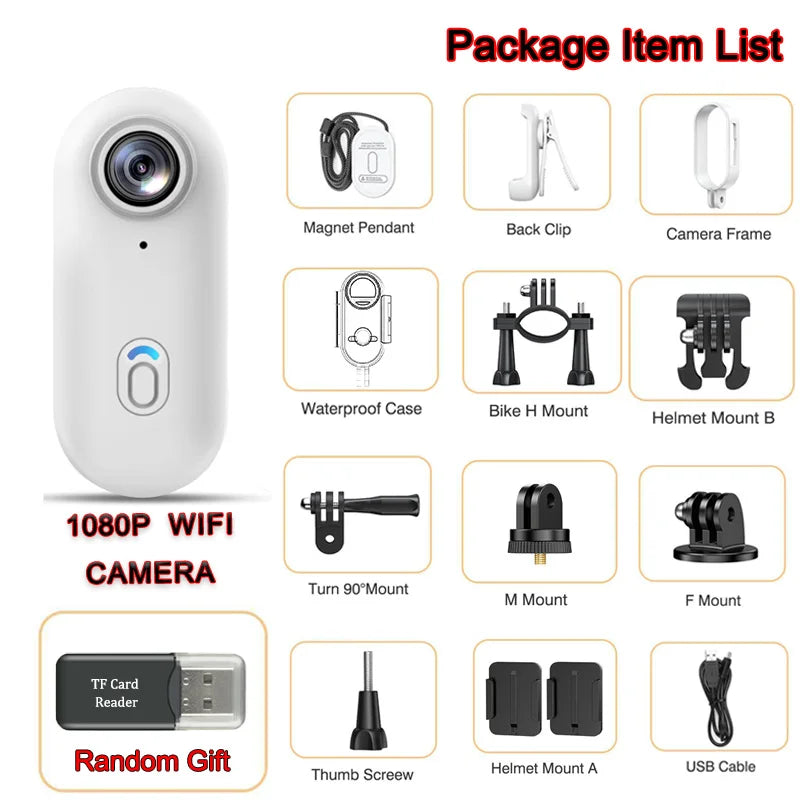 4K Mini WiFi Magnetic POV Body & Action Camera