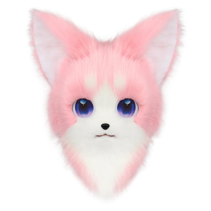 Animal Furry Fursuit Head Mask - Plush Cat & Fox Cosplay Prop