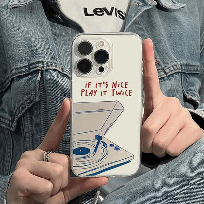 Retro Modern Music Printed iPhone Shockproof Case