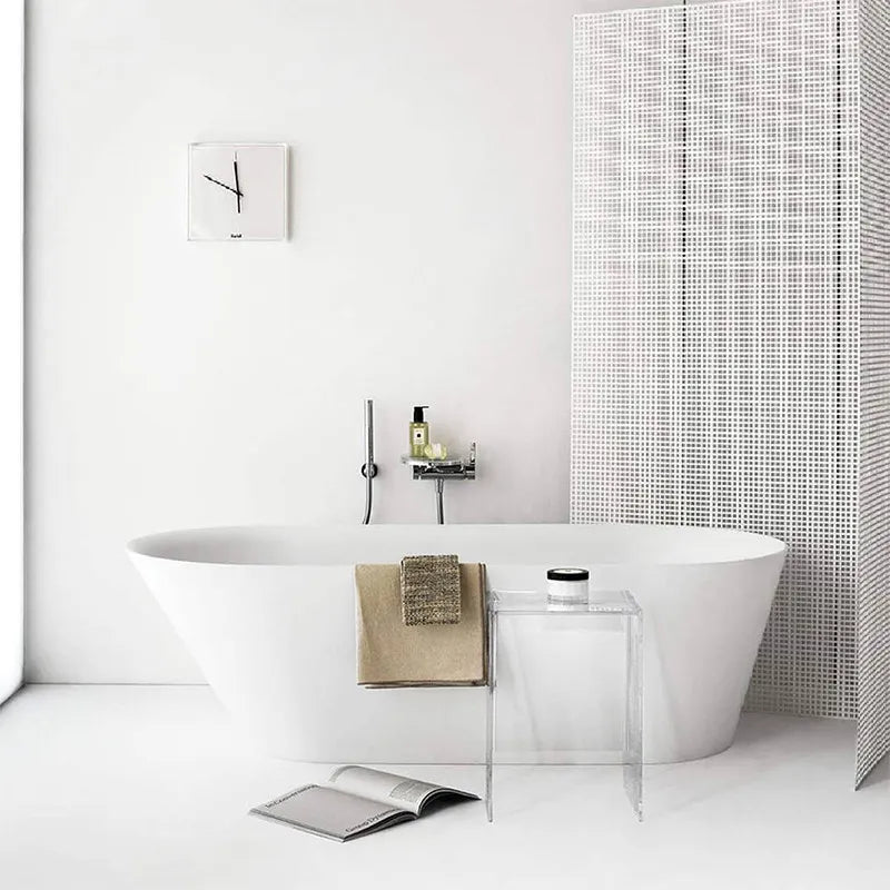 Aesthetic Modern Acrylic Shower Stool & Accent Vanity Chair