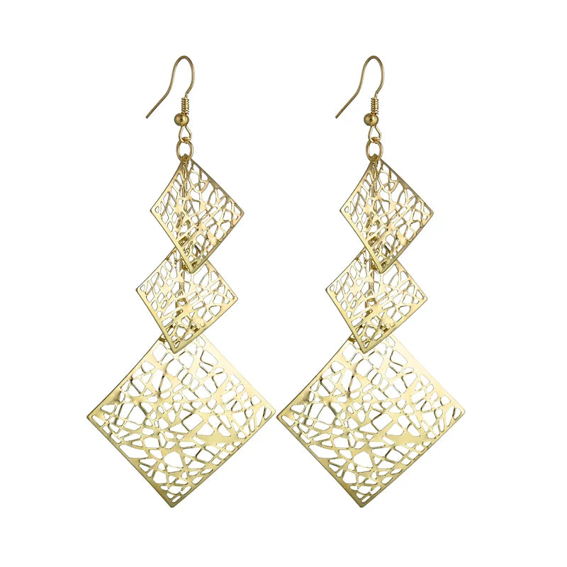 Floating Long Hook Earrings