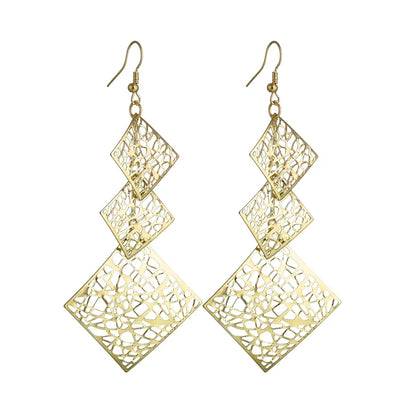 Floating Long Hook Earrings