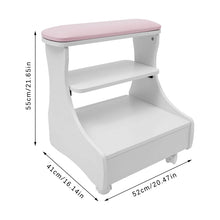 Pedicure Stool Foot Rest with Wheels