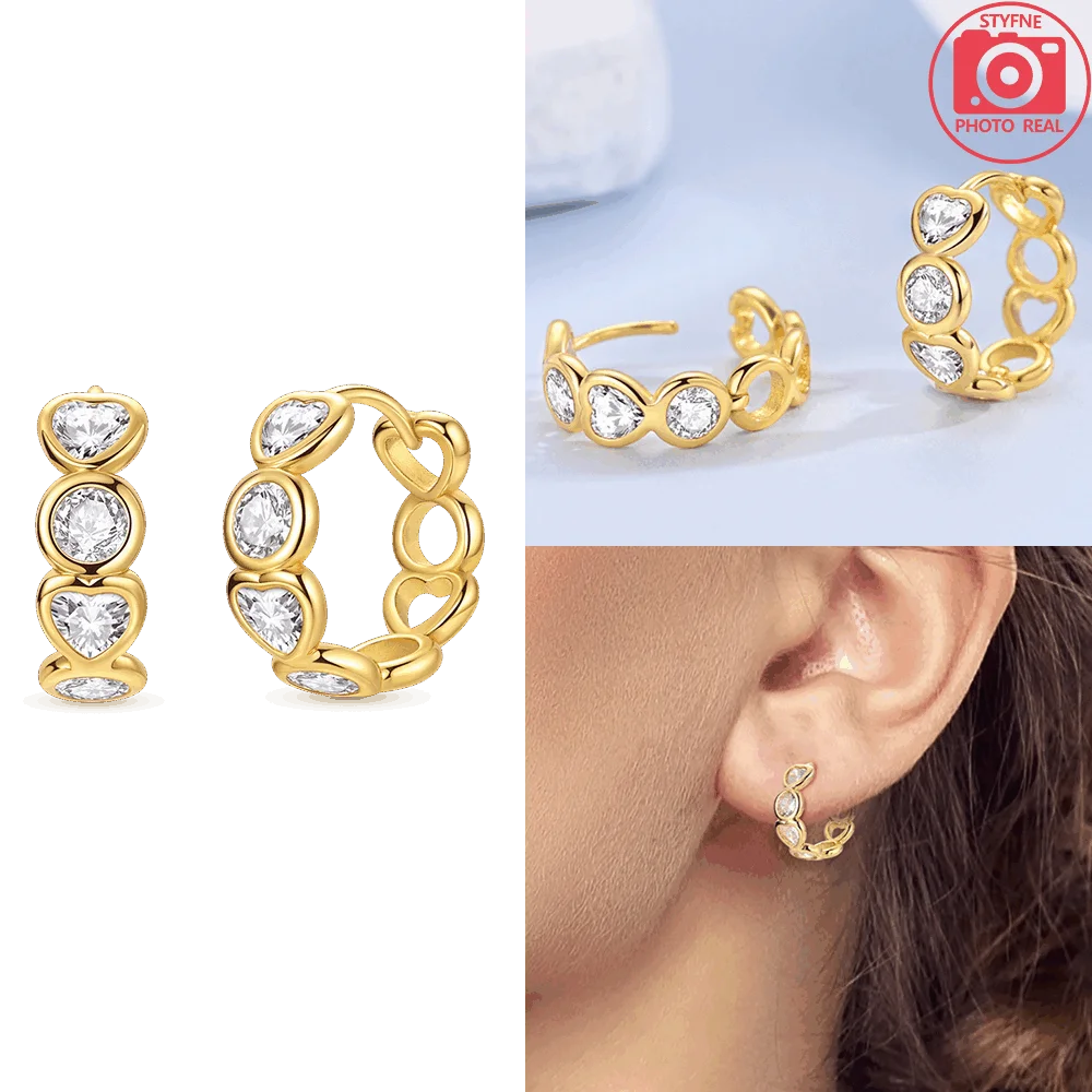 925 Sterling Silver Dancing Bee Hoop Earrings – Cute Enamel Zircon Jewelry