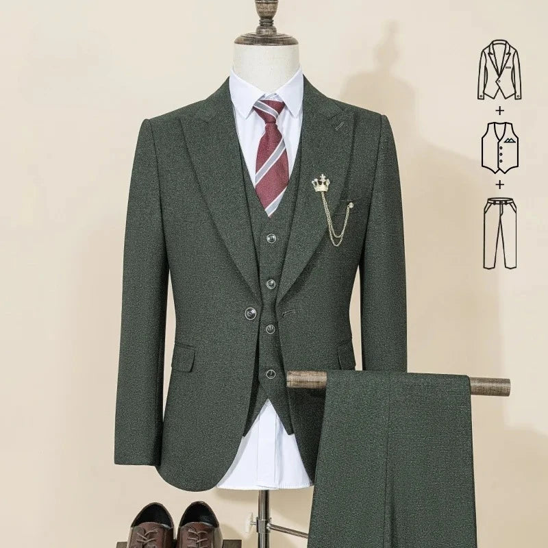 Men's Classic Single-Breasted Formal Suit Set