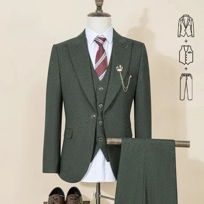Men's Classic Single-Breasted Formal Suit Set