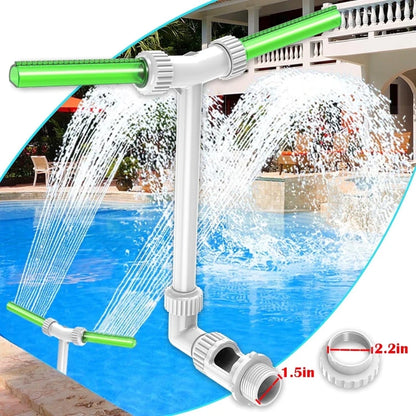 Dual-Nozzle Adjustable Swimming Pool Fountain Sprayer