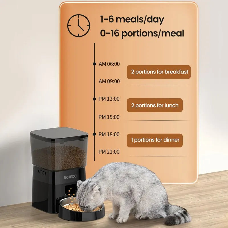 ROJECO Automatic Pet Feeder Smart Control