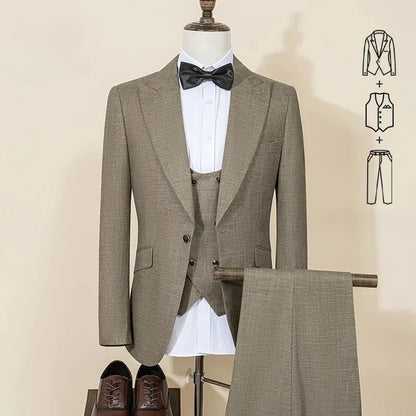 Men's Classic Single-Breasted Formal Suit Set