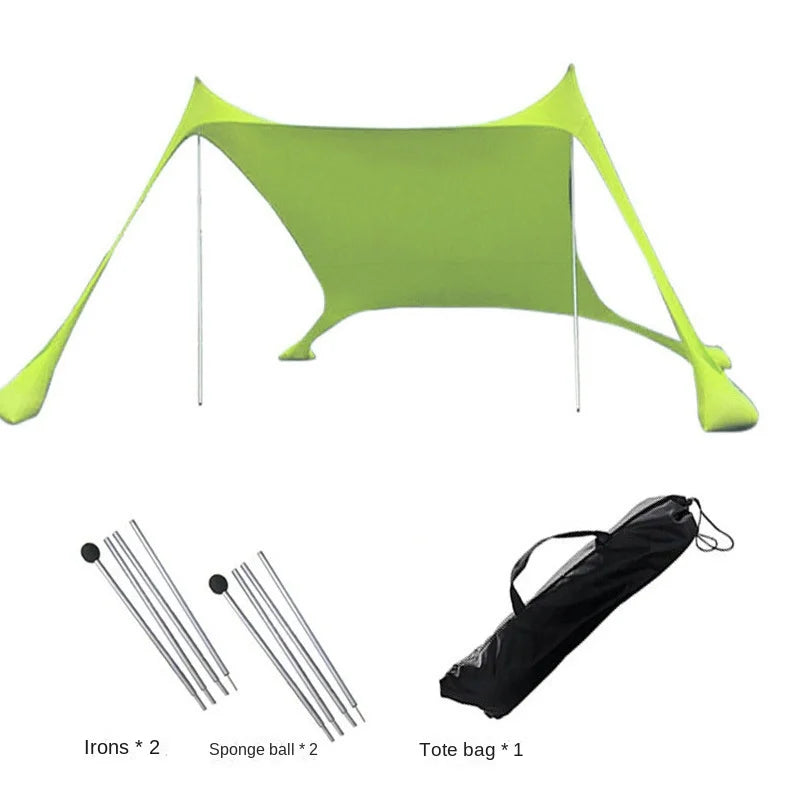 Windproof Pop Up Awning Outdoor Beach Sun Shade