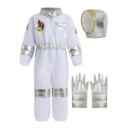 Kids Astronaut Costume Set with Helmet & Gloves