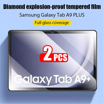 2PCS HD Scratch Proof 11" Tempered Glass Screen Protector for Samsung Galaxy Tab A9 Plus