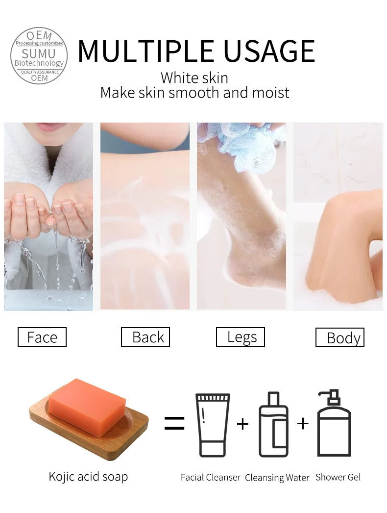 Amococo Kojic Acid Facial & Body Soap Bar (6-Pack Set)