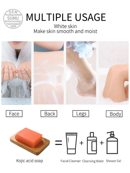 Amococo Kojic Acid Facial & Body Soap Bar (6-Pack Set)