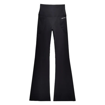 Women's High-Waist Double-Pocket Flare Yoga Pants