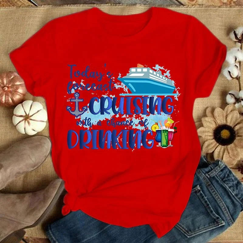 Unisex Casual Cruise Graphic T-Shirt – Short Sleeve Vacation Tee