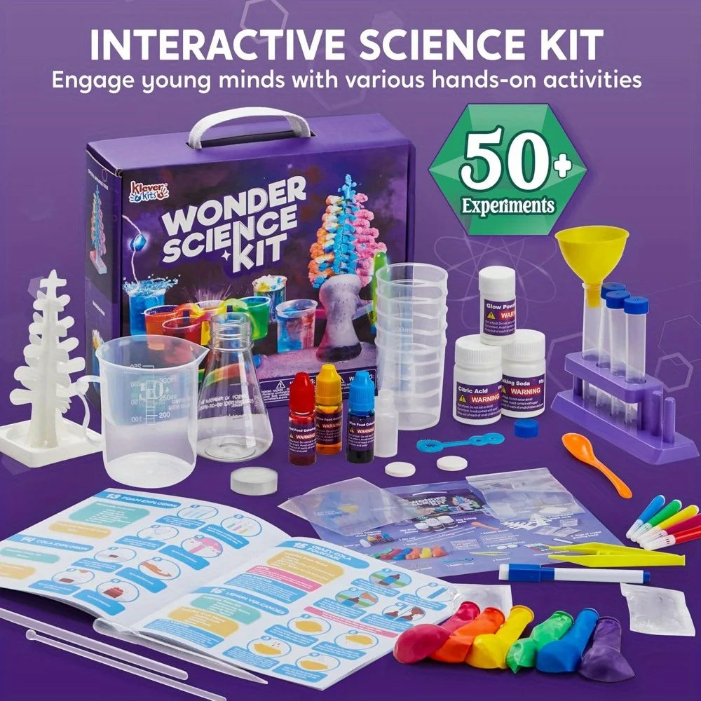 JOYFY 50+ Wonder Science Kit – STEM Educational Toy with Growing Crystal Tree & Experiments