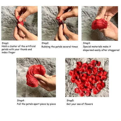 100-10000Pcs Colorful Artificial Rose Petals