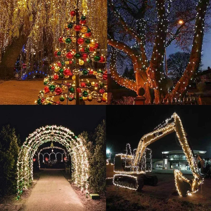 Solar Outdoor String Fairy Lights for Garden & Christmas Decor
