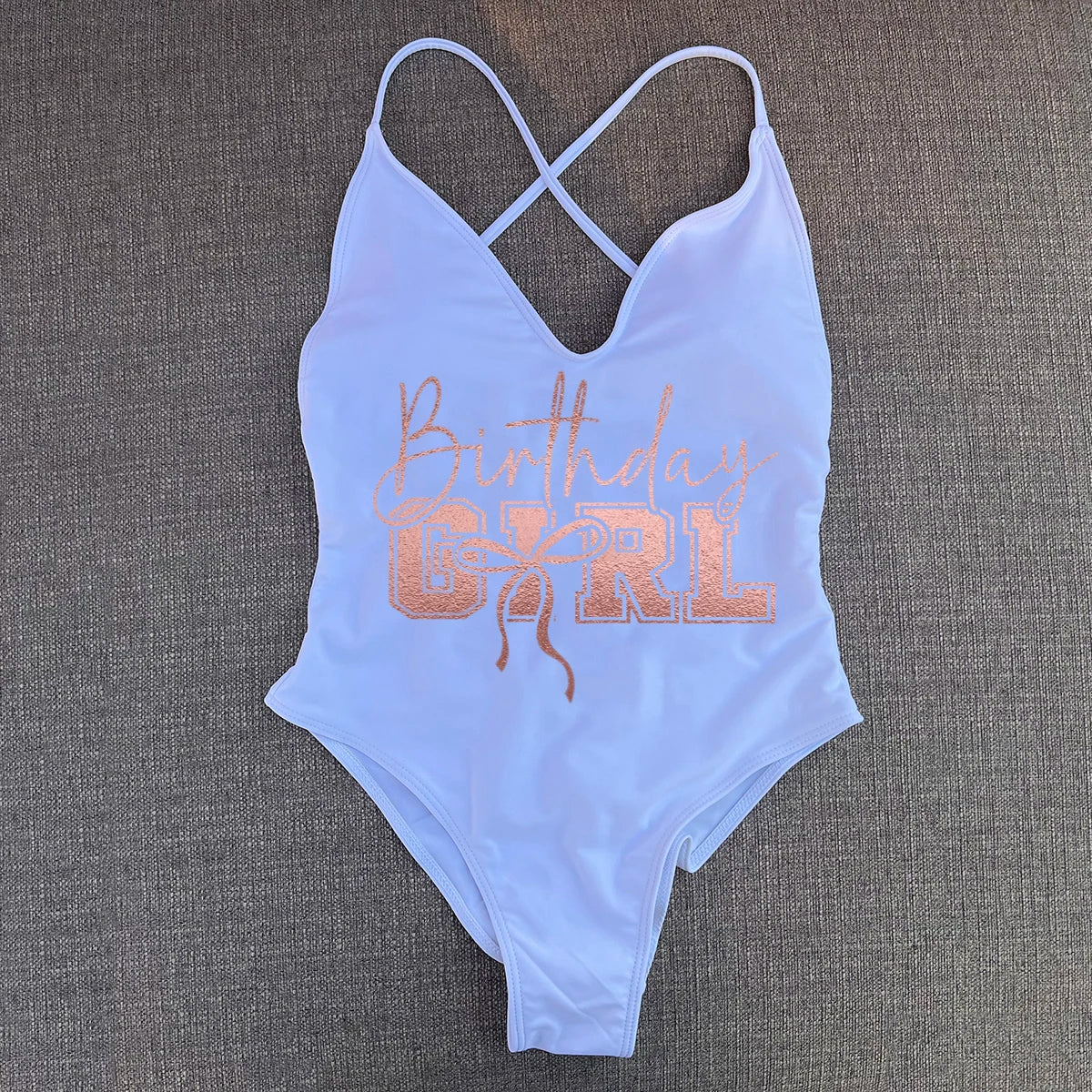 Padded One Piece Swimsuit Birthday Bathing Suit