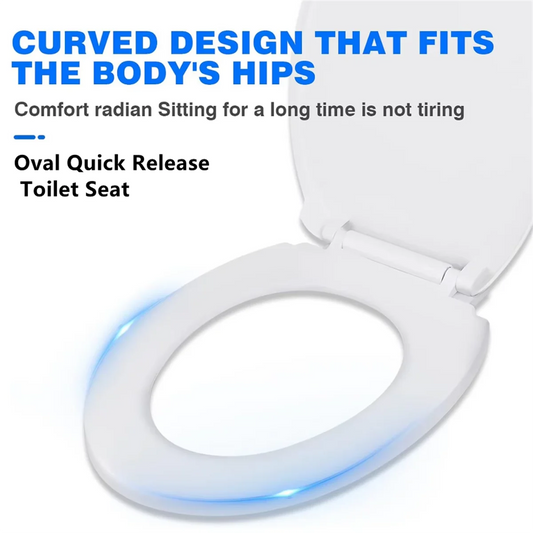 White Slow Close Adjustable Hinge Easy Install Toilet