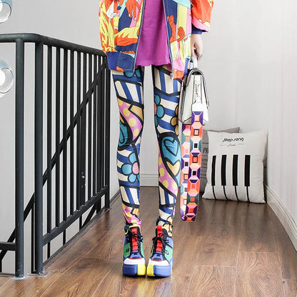 Casual and Colorful Leg Warmer Leggings