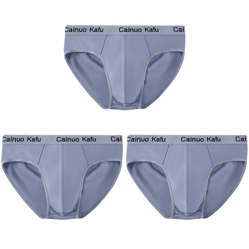 1/3Pcs Men's Breathable Bulge Pouch Briefs - Soft Elastic Plus Size Underwear