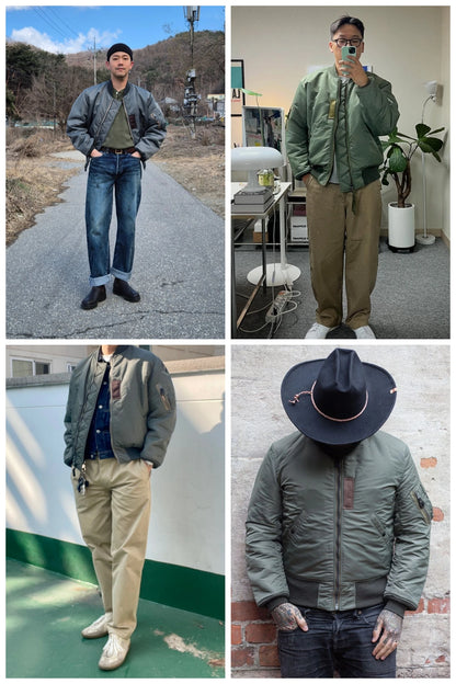 Men's Vintage Military Flight Bomber Jacket