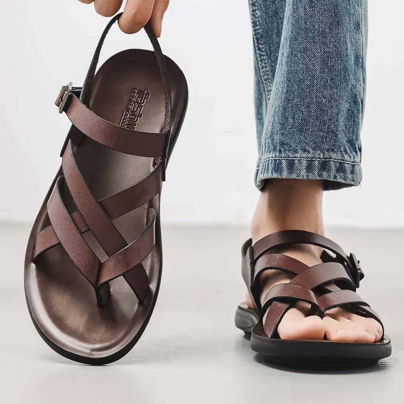 Men's Classic Gladiator Buckle Strap Roman Sandals