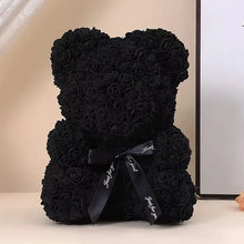 25cm Artificial Teddy Rose Flower Bear with Box