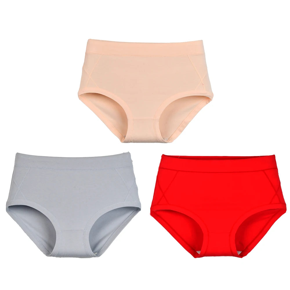 Women's High Waist Cotton Briefs (3-Pack)
