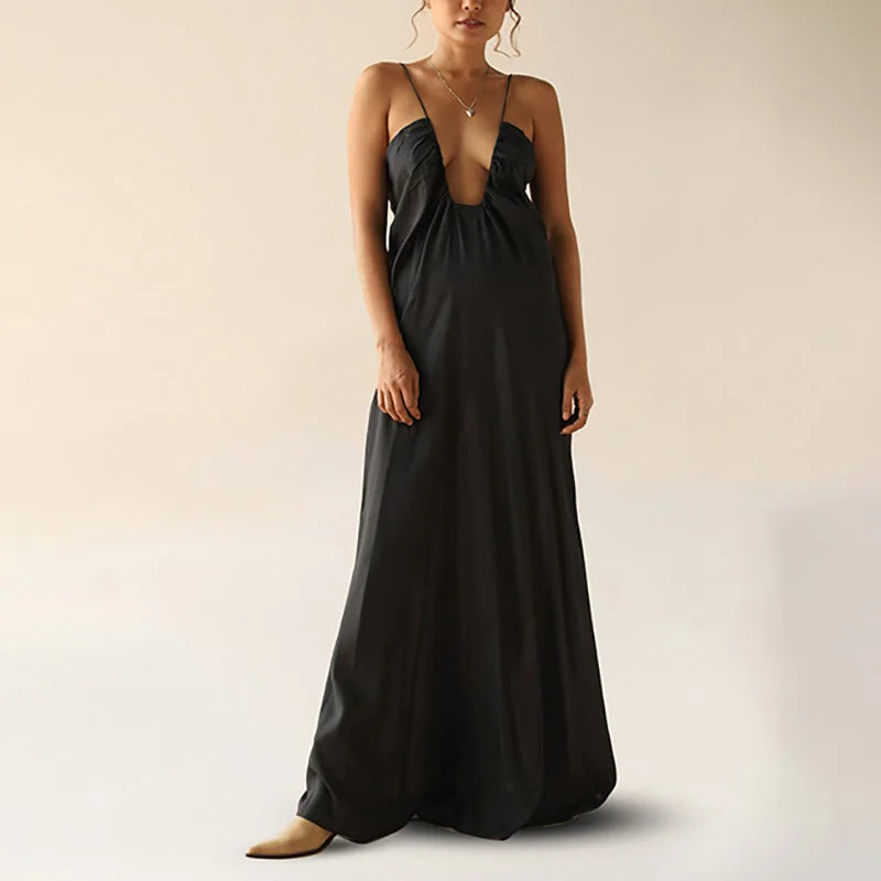 Casual Tie-up Pleated Sleeveless Dress